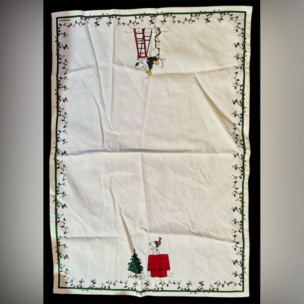 NEW Williams Sonoma Peanuts Snoopy kitchen towel & potholder Christmas holiday